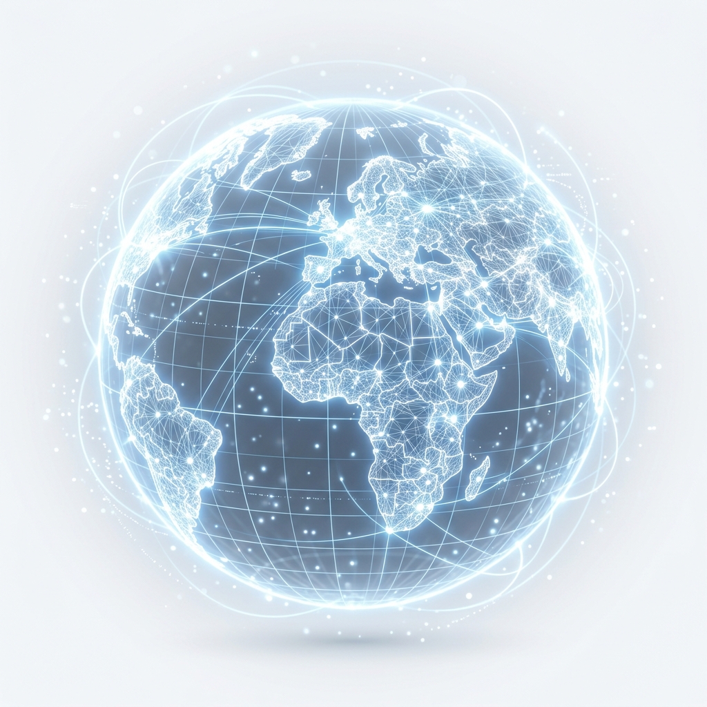 Futuristic AI Globe